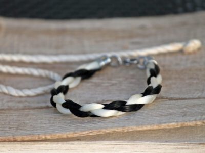 Pferdehaar Armband rund Schmuck aus Pferdehaar Pferdehaarschmuck Pferdehaararmband mit Gravur