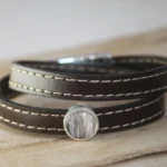 Tierhaarschmuck Armband mit Tierhaar Hundefell Kunstleder