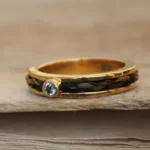 Pferdehaarschmuck Ring gold Schmuck aus Pferdehaar Pferdehaarring