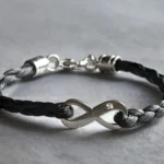 Pferdehaarschmuck Schmuck aus Pferdehaar Armband aus Pferdehaar mit Edelstahl Infinity Zeichen mit einem Zirkonia Stein