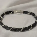 Schmuck aus Pferdehaar Pferdehaarschmuck Pferdehaar Armband mit Kette umwickelt