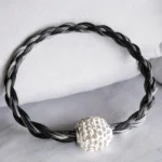 Pferdehaarschmuck Pferdehaararmband mit Strassverschluss Schmuck aus Pferdehaar