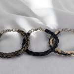 3 Pferdehaar Armbänder mit silbernen Verschlüssen in verschiedenen Flechtarten Pferdehaarschmuck Schmuck aus Pferdehaar Armband aus Pferdehaar