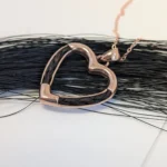 Halskette aus Pferdehaar 925 Silber roségold