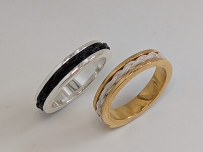 Ring aus Pferdehaar schmal